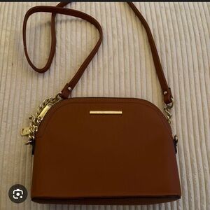 Steve Madden Brown Crossbody Bag with Gold Hardware